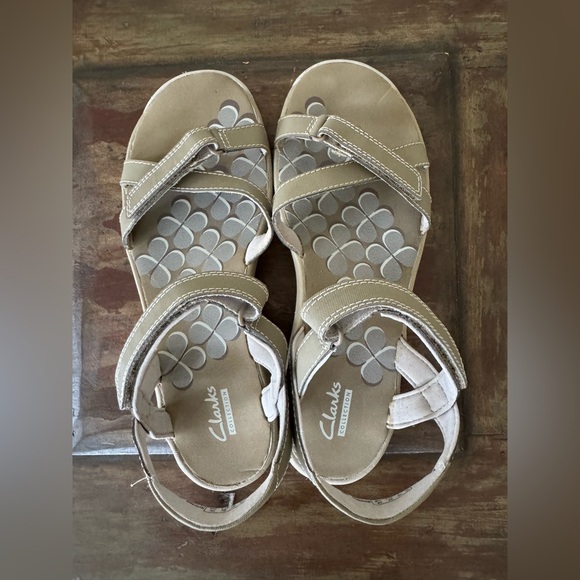 Clarks Tresca Trace gray adjustable straps hiking sandals women 7‎ - Picture 4 of 6